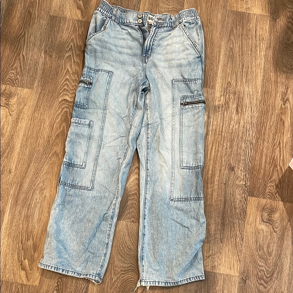 Relaxed Blue Jeans with Faded Denim SO brand